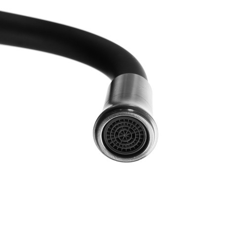 Konyhai profi csaptelep rugalmas szárral, 56 cm hosszú csővel, fekete