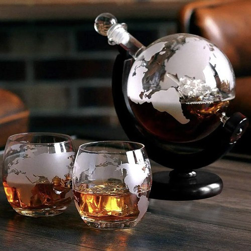 Kancsó - földgömb alakú - Malatec 22553 whisky készlet