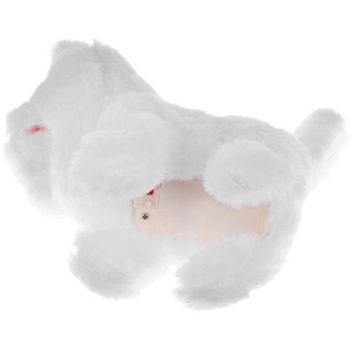 Interaktív játék fehér cica, elemes, 16 x10 x15 cm