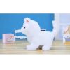 Interaktív játék fehér cica, elemes, 16 x10 x15 cm