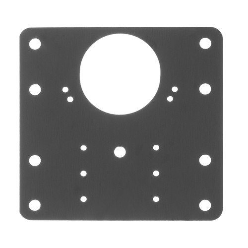 Rozsdamentes Acél Bútor Zsanér Javító Lapkák, 4 darabos készlet, 9 x 9 cm, 1 mm vastagság, 20 lyuk