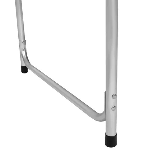 Trizand kempingkészlet, fehér, mdf asztallap, 4 székkel, esernyőlyukkal