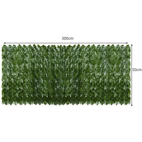 Erkély belátásgátló műsövény, 3 m x 0,5 m