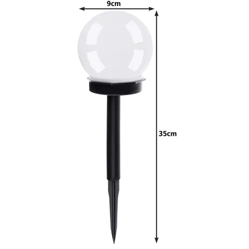 Napelemes kerti lámpa - gömb, 6 db-os készlet
