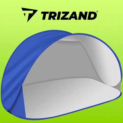 Pop-up nagy strandsátor, 220 x 120 x 100 cm, kék-fehér, Trizand
