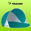 190x86x120cm-es popup strandsátor, kék-szürke, Trizand