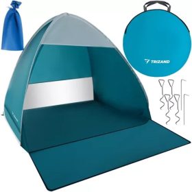   Pop-up strandsátor szúnyoghálóval, 200x150x110cm-es, Trizand, kék-fehér