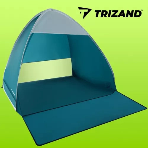 Pop-up strandsátor szúnyoghálóval, 200x150x110cm-es, Trizand, kék-fehér