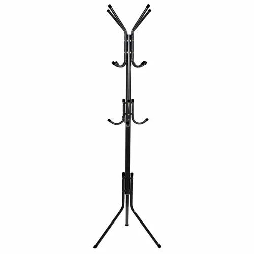 170cm magas fogas, 12 akasztóval, fekete