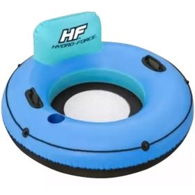   BESTWAY Felfújható Úszókarika Háttámlával – Kék/Zöld/Fekete, 90 kg Teherbírás