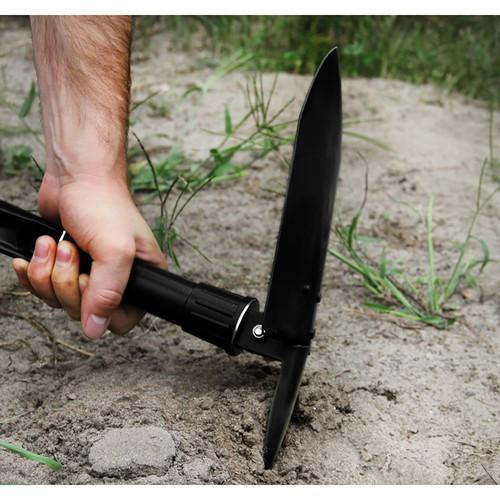 Trizand 3-in-1 összecsukható lapát-csákány-fűrész, fekete