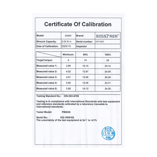 Nyomatékkulcs 1/4 2-24Nm Bigstring 24591