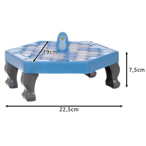 Pingvinek Játéktermi Játék - Szórakoztató Játék Családi Estékhez, 3+ Éves Gyermekeknek, Kék-Szürke, 19 x 7.5 x 22.5 cm, 0.198 kg