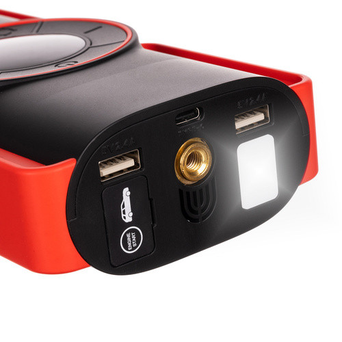 Multifunkciós autós power bank és indító akkumulátor – 10000 mAh, 12V, 800A, 120 PSI kompresszor