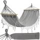 Kétszemélyes XXL Kerti Függőágy Fa Tartórúddal, 200x150cm, 250 kg Teherbírású - Gardlov