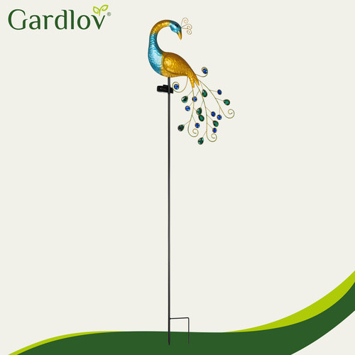 Napelemes Kerti Páva Lámpa 40 LED-del, Vízálló, Alkonykapcsolós