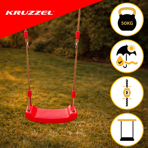 Gyermek Kerti Hinta - 105-175 cm Állítható Hosszúságú Kötelekkel, 50 kg Terhelhetőség, Időjárásálló