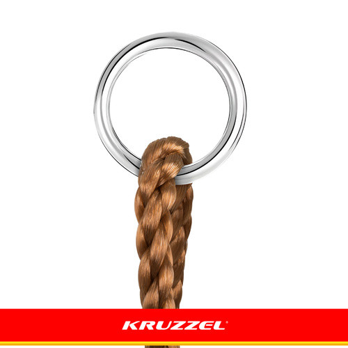 KRUZZEL Gyerek Fa Kerti Hinta Állítható Kötéllel, Természetes Fa Ülőke, Bézs