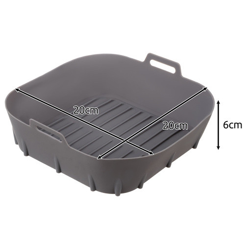 RUHHY 20x20 cm Szilikon Betét Airfryerhez, Zsírszegény Olajsütőhöz