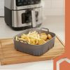 RUHHY 20x20 cm Szilikon Betét Airfryerhez, Zsírszegény Olajsütőhöz
