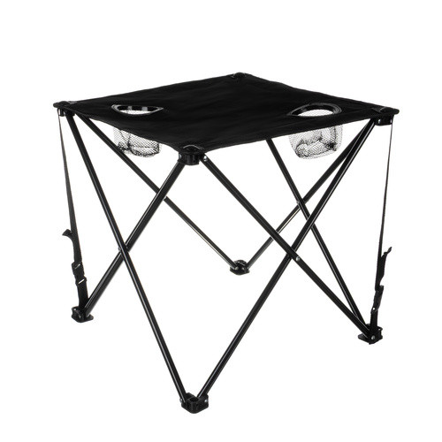 Kemping Szett: 2 Összecsukható Horgász Szék és Turisztikai Asztal, 100 kg Teherbírású, Fekete