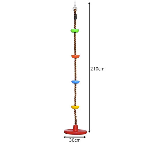 Mászókötél és Kerti Hinta Gyermekeknek, Többszínű, 100 kg-ig, 30 x 210 cm, Tartós Anyagokból