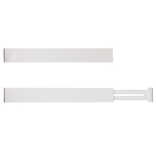 RUHHY Fehér Bambusz Teleszkópos Fiókrendező – 4 darabos készlet, 42 - 56 x 6 x 1,5 cm, Bambusz + EVA habszivacs, Fehér