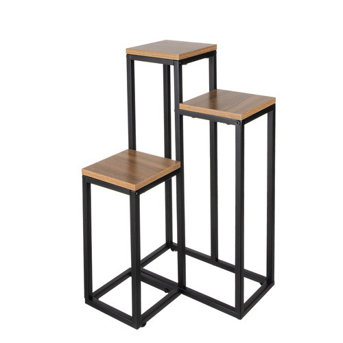 Álló Virágtartó 67cm Ruhhy 25626 - Modern Loft Stílusú 3 Szintes Virágtartó