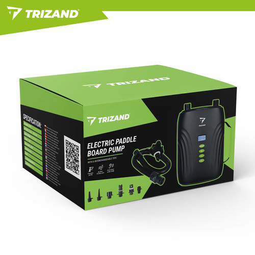 Trizand 25262 Elektromos Pumpa SUP Deszkához, Kajakhoz és Pontonhoz - 12V, 350 l/perc, 20 PSI