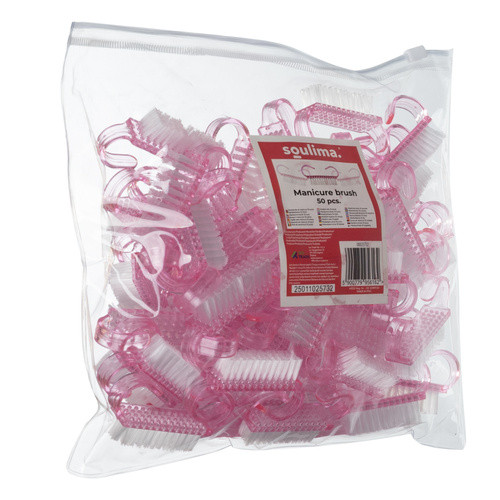 Manikűr Kefe Szett 50 db - Soulima 25732: Higiéniás Körömápolás Rózsaszín Színben, Tartós PS/PP Anyaggal