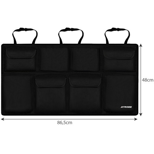 XTROBB 25251 Autós Ülésre Szerelhető Rendező - Oxford 600D, 86,5 x 48 cm, Fekete