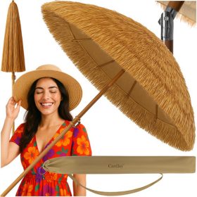   Gardlov 150 cm Átmérőjű, Állítható Magasságú Kerti Napernyő - Bézs