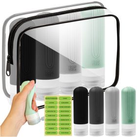   Trizand 25760 Utazó Kozmetikai Táska Szett - Repülőgépes Szállításra Alkalmas, Vízálló és Szivárgásmentes