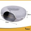 Macskaágy - Alagút PURLOV 25810: Ergonomikus és Könnyen Tisztítható Macskaágy, Természetes Filc, 51 x 20 cm