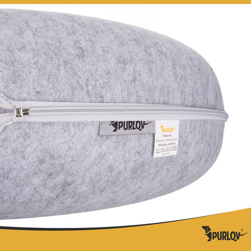 Macskaágy - Alagút PURLOV 25810: Ergonomikus és Könnyen Tisztítható Macskaágy, Természetes Filc, 51 x 20 cm