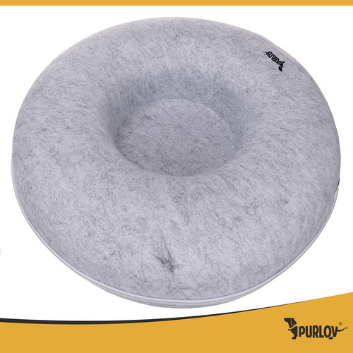 Macskaágy - Alagút PURLOV 25810: Ergonomikus és Könnyen Tisztítható Macskaágy, Természetes Filc, 51 x 20 cm