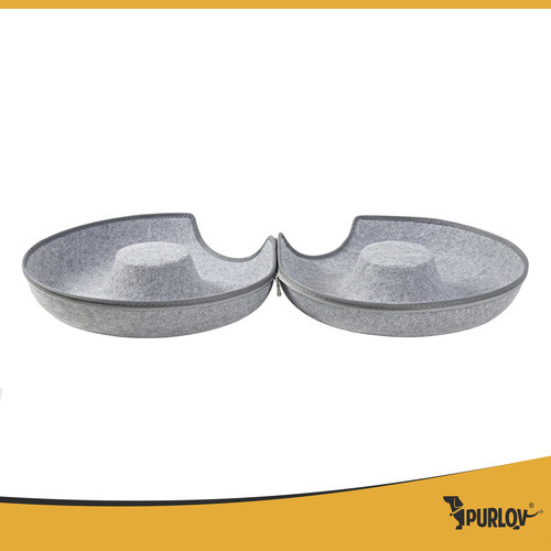 Macskaágy - Alagút PURLOV 25810: Ergonomikus és Könnyen Tisztítható Macskaágy, Természetes Filc, 51 x 20 cm