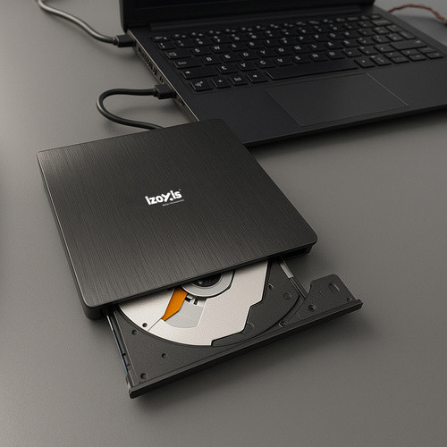 IZOXIS Külső Optikai Meghajtó és CD/DVD Író USB 3.0-val, 24x CD, 8x DVD Sebességgel