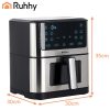 RUHHY 8L XXL Olajmentes Air Fryer, Tapadásmentes, LED Érintőpanellel