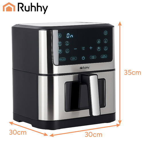 RUHHY 8L XXL Olajmentes Air Fryer, Tapadásmentes, LED Érintőpanellel