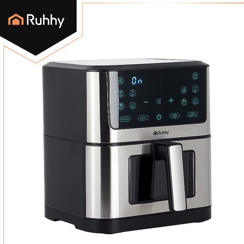 RUHHY 8L XXL Olajmentes Air Fryer, Tapadásmentes, LED Érintőpanellel