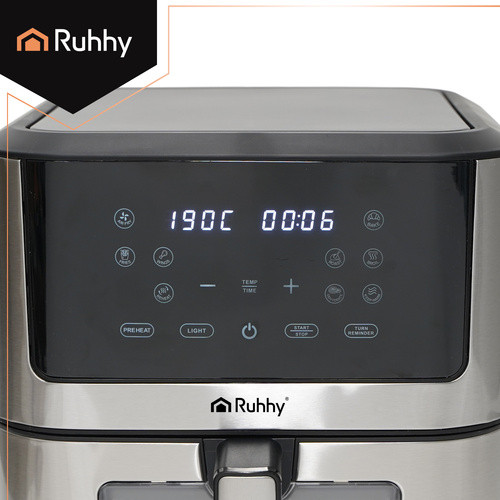 RUHHY 8L XXL Olajmentes Air Fryer, Tapadásmentes, LED Érintőpanellel