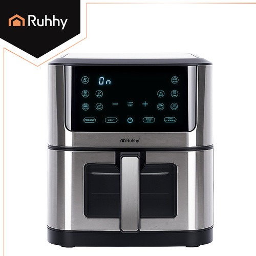 RUHHY 8L XXL Olajmentes Air Fryer, Tapadásmentes, LED Érintőpanellel