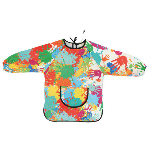 Vízálló, Poliészter Gyerek Festő és Konyhai Kötény 4-6 Éveseknek, Hosszú Ujjú, Elasztikus Mandzsettával - Kruzzel 26122