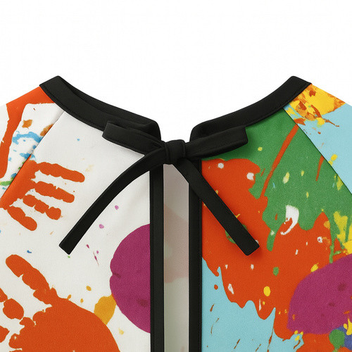 Vízálló, Poliészter Gyerek Festő és Konyhai Kötény 4-6 Éveseknek, Hosszú Ujjú, Elasztikus Mandzsettával - Kruzzel 26122