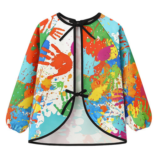 Vízálló, Poliészter Gyerek Festő és Konyhai Kötény 4-6 Éveseknek, Hosszú Ujjú, Elasztikus Mandzsettával - Kruzzel 26122