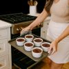 RUHHY 6 Darabos Fehér Kerámia Hőálló Kokilák - 200 ml, Kiváló Hőállósággal, Mosogatógépben Mosható, Mikrohullámú Sütőben Használható, 9 x 4,6 cm