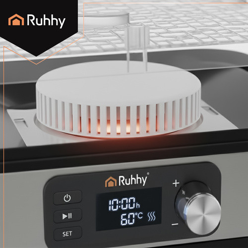 RUHHY 25928 Gombákhoz, Gyümölcsökhöz és Zöldségekhez Alkalmas Szárító 10 Literes Kapacitással, 400 W Teljesítménnyel