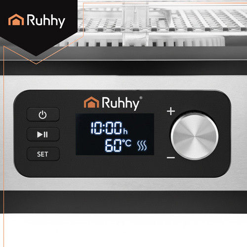 RUHHY 25928 Gombákhoz, Gyümölcsökhöz és Zöldségekhez Alkalmas Szárító 10 Literes Kapacitással, 400 W Teljesítménnyel