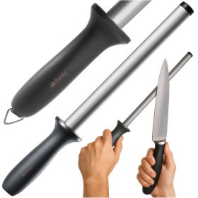   RUHHY 30 cm Gyémántos Késélező Acél Maggal és Ergonomikus Markolattal